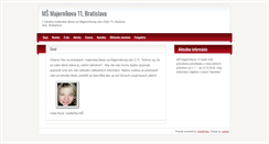 Desktop Screenshot of msmajernikova.sk