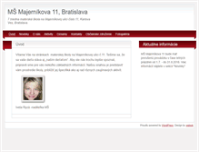 Tablet Screenshot of msmajernikova.sk